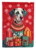Dalmatian Holiday Christmas House Flag Large Porch Sleeve Pole Decorative Outside Yard Banner Artwork Wall Hanging, Polyester, House Size, Multicolor