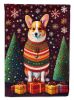 Corgi Holiday Christmas House Flag Large Porch Sleeve Pole Decorative Outside Yard Banner Artwork Wall Hanging, Polyester, House Size, Multicolor