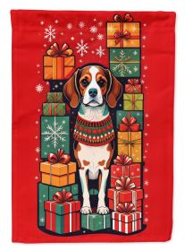 Beagle Holiday Christmas House Flag Large Porch Sleeve Pole Decorative Outside Yard Banner Artwork Wall Hanging, Polyester, House Size, Multicolor