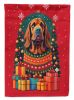 Bloodhound Holiday Christmas House Flag Large Porch Sleeve Pole Decorative Outside Yard Banner Artwork Wall Hanging, Polyester, House Size, Multicolor