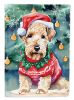 Lakeland Terrier Christmas House Flag Large Porch Sleeve Pole Decorative Outside Yard Banner Artwork Wall Hanging, Polyester, House Size, Multicolor