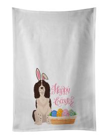 NEW Liver English Springer Spaniel Easter Kitchen Towel Set of 2 White Dish Towels Decorative Bathroom Hand towel for Hand, Face, Hair, Yoga, Tea