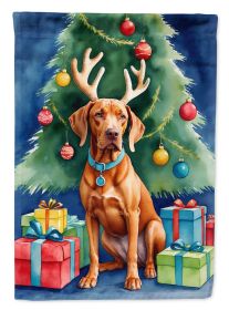 Vizsla Christmas Reindeer House Flag Large Porch Sleeve Pole Decorative Outside Yard Banner Artwork Wall Hanging, Polyester, House Size, Multicolor