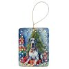 Harlequin Great Dane Christmas Reindeer Porcelain Ornament Christmas Tree Hanging Decorations for Home Christmas Holiday, Rectangle, Gift, Multicolor