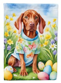 Vizsla Easter Egg Hunt House Flag Large Porch Sleeve Pole Decorative Outside Yard Banner Artwork Wall Hanging, Polyester, House Size, Multicolor