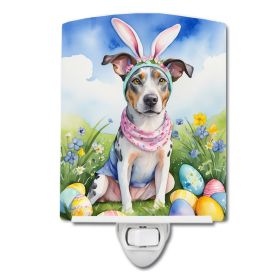 NEW Catahoula Easter Egg Hunt Ceramic Night Light Compact, UL-Certified, Ideal for Bedroom, Bathroom, Nursery, Hallway, Kitchen, 6x4x3, Multicolor