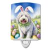 NEW Komondor Easter Egg Hunt Ceramic Night Light Compact, UL-Certified, Ideal for Bedroom, Bathroom, Nursery, Hallway, Kitchen, 6x4x3, Multicolor
