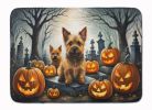 Norwich Terrier Spooky Halloween Memory Foam Kitchen Mat Machine Washable Anti-Fatigue Mat Cushion Comfort Bath Mat or Kitchen Rug