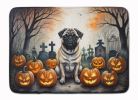Fawn Pug Spooky Halloween Memory Foam Kitchen Mat Machine Washable Anti-Fatigue Mat Cushion Comfort Bath Mat or Kitchen Rug