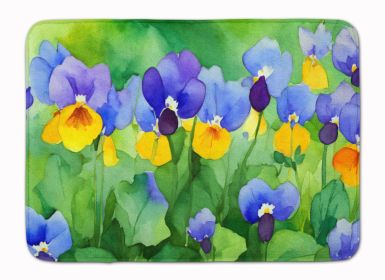 Illinois Violet in Watercolor Memory Foam Kitchen Mat Machine Washable Anti-Fatigue Mat Cushion Comfort Bath Mat or Kitchen Rug