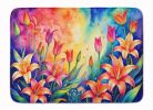 Lilies in Color Memory Foam Kitchen Mat Machine Washable Anti-Fatigue Mat Cushion Comfort Bath Mat or Kitchen Rug