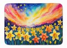 Daffodils in Color Memory Foam Kitchen Mat Machine Washable Anti-Fatigue Mat Cushion Comfort Bath Mat or Kitchen Rug
