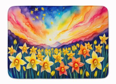 Daffodils in Color Memory Foam Kitchen Mat Machine Washable Anti-Fatigue Mat Cushion Comfort Bath Mat or Kitchen Rug