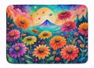 Zinnias in Color Memory Foam Kitchen Mat Machine Washable Anti-Fatigue Mat Cushion Comfort Bath Mat or Kitchen Rug