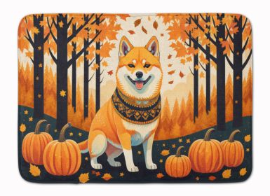 Shiba Inu Fall Memory Foam Kitchen Mat Machine Washable Anti-Fatigue Mat Cushion Comfort Bath Mat or Kitchen Rug