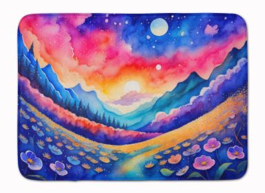 Periwinkles in Color Memory Foam Kitchen Mat Machine Washable Anti-Fatigue Mat Cushion Comfort Bath Mat or Kitchen Rug