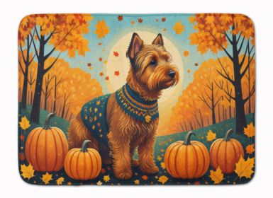 Welsh Terrier Fall Memory Foam Kitchen Mat Machine Washable Anti-Fatigue Mat Cushion Comfort Bath Mat or Kitchen Rug