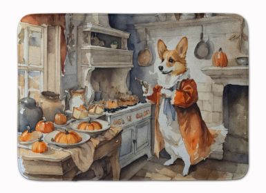Corgi Fall Kitchen Pumpkins Memory Foam Kitchen Mat Machine Washable Anti-Fatigue Mat Cushion Comfort Bath Mat or Kitchen Rug