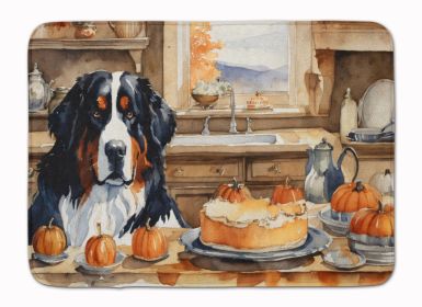 Bernese Mountain Dog Fall Kitchen Pumpkins Memory Foam Kitchen Mat Machine Washable Anti-Fatigue Mat Cushion Comfort Bath Mat or Kitchen Rug