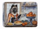 Keeshond Fall Kitchen Pumpkins Memory Foam Kitchen Mat Machine Washable Anti-Fatigue Mat Cushion Comfort Bath Mat or Kitchen Rug