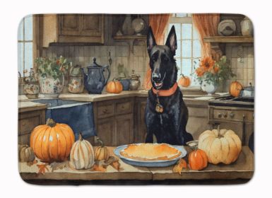 Belgian Malinois Fall Kitchen Pumpkins Memory Foam Kitchen Mat Machine Washable Anti-Fatigue Mat Cushion Comfort Bath Mat or Kitchen Rug