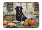 Black Lab Fall Kitchen Pumpkins Memory Foam Kitchen Mat Machine Washable Anti-Fatigue Mat Cushion Comfort Bath Mat or Kitchen Rug