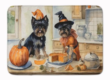 Affenpinscher Fall Kitchen Pumpkins Memory Foam Kitchen Mat Machine Washable Anti-Fatigue Mat Cushion Comfort Bath Mat or Kitchen Rug
