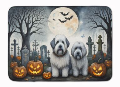 Old English Sheepdog Spooky Halloween Memory Foam Kitchen Mat Machine Washable Anti-Fatigue Mat Cushion Comfort Bath Mat or Kitchen Rug