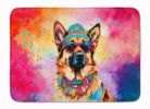 German Shepherd Hippie Dawg Memory Foam Kitchen Mat Machine Washable Anti-Fatigue Mat Cushion Comfort Bath Mat or Kitchen Rug