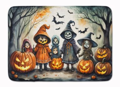 Trick or Treaters Spooky Halloween Memory Foam Kitchen Mat Machine Washable Anti-Fatigue Mat Cushion Comfort Bath Mat or Kitchen Rug
