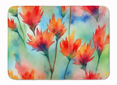 Wyoming Indian Paintbrush in Watercolor Memory Foam Kitchen Mat Machine Washable Anti-Fatigue Mat Cushion Comfort Bath Mat or Kitchen Rug