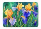Tennessee Iris in Watercolor Memory Foam Kitchen Mat Machine Washable Anti-Fatigue Mat Cushion Comfort Bath Mat or Kitchen Rug