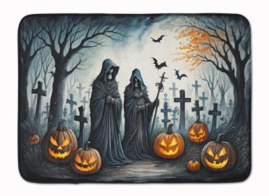 The Grim Reaper Spooky Halloween Memory Foam Kitchen Mat Machine Washable Anti-Fatigue Mat Cushion Comfort Bath Mat or Kitchen Rug