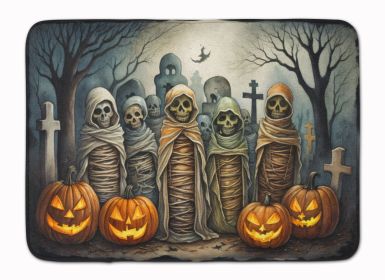 Mummies Spooky Halloween Memory Foam Kitchen Mat Machine Washable Anti-Fatigue Mat Cushion Comfort Bath Mat or Kitchen Rug