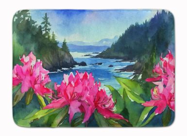 Washington Coast Rhododendrons in Watercolor Memory Foam Kitchen Mat Machine Washable Anti-Fatigue Mat Cushion Comfort Bath Mat or Kitchen Rug
