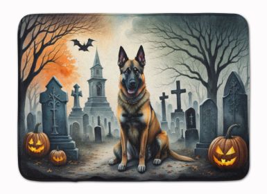 Belgian Malinois Spooky Halloween Memory Foam Kitchen Mat Machine Washable Anti-Fatigue Mat Cushion Comfort Bath Mat or Kitchen Rug