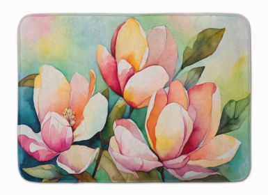 Mississippi Magnolia in Watercolor Memory Foam Kitchen Mat Machine Washable Anti-Fatigue Mat Cushion Comfort Bath Mat or Kitchen Rug