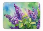 New Hampshire Purple Lilac in Watercolor Memory Foam Kitchen Mat Machine Washable Anti-Fatigue Mat Cushion Comfort Bath Mat or Kitchen Rug