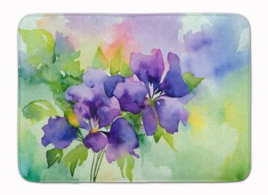 New Jersey Violet in Watercolor Memory Foam Kitchen Mat Machine Washable Anti-Fatigue Mat Cushion Comfort Bath Mat or Kitchen Rug