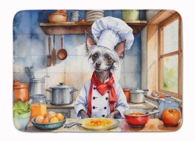 Chinese Crested The Chef Memory Foam Kitchen Mat Machine Washable Anti-Fatigue Mat Cushion Comfort Bath Mat or Kitchen Rug