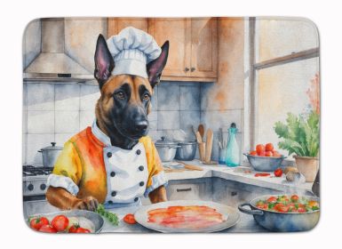 Belgian Malinois The Chef Memory Foam Kitchen Mat Machine Washable Anti-Fatigue Mat Cushion Comfort Bath Mat or Kitchen Rug