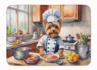 Yorkie Yorkshire Terrier The Chef Memory Foam Kitchen Mat Machine Washable Anti-Fatigue Mat Cushion Comfort Bath Mat or Kitchen Rug