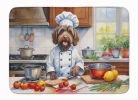 Wirehaired Pointing Griffon The Chef Memory Foam Kitchen Mat Machine Washable Anti-Fatigue Mat Cushion Comfort Bath Mat or Kitchen Rug