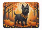 Black Cairn Terrier Fall Memory Foam Kitchen Mat Machine Washable Anti-Fatigue Mat Cushion Comfort Bath Mat or Kitchen Rug