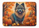 Keeshond Fall Memory Foam Kitchen Mat Machine Washable Anti-Fatigue Mat Cushion Comfort Bath Mat or Kitchen Rug