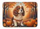 Cavalier Spaniel Fall Memory Foam Kitchen Mat Machine Washable Anti-Fatigue Mat Cushion Comfort Bath Mat or Kitchen Rug