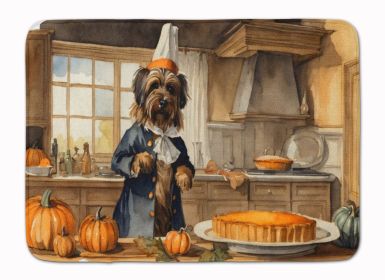 Briard Fall Kitchen Pumpkins Memory Foam Kitchen Mat Machine Washable Anti-Fatigue Mat Cushion Comfort Bath Mat or Kitchen Rug