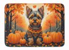 Yorkshire Terrier Fall Memory Foam Kitchen Mat Machine Washable Anti-Fatigue Mat Cushion Comfort Bath Mat or Kitchen Rug