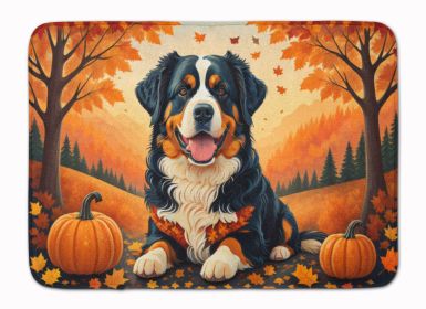 Bernese Mountain Dog Fall Memory Foam Kitchen Mat Machine Washable Anti-Fatigue Mat Cushion Comfort Bath Mat or Kitchen Rug