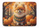 Pomeranian Fall Memory Foam Kitchen Mat Machine Washable Anti-Fatigue Mat Cushion Comfort Bath Mat or Kitchen Rug